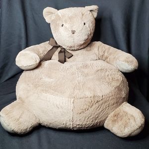 Pottery Barn Kids Bear Plush CRITTER CHAIR Brown Bow Photo Shoot Storytime 24x24